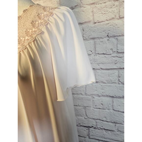 Shadowline Vintage Women's‎ Nightgown Lace Scalloped Hem Lght Pink Small - Picture 7 of 16